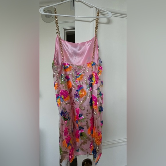 Pink & sequin dress🧡💛💚🩷🩵 - Picture 8 of 8